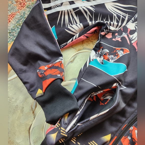 ADIDAS x Farm RIO Black 3 Stripe Trefoil Zip Gym Collect Street Track Jacket XS - Picture 7 of 16